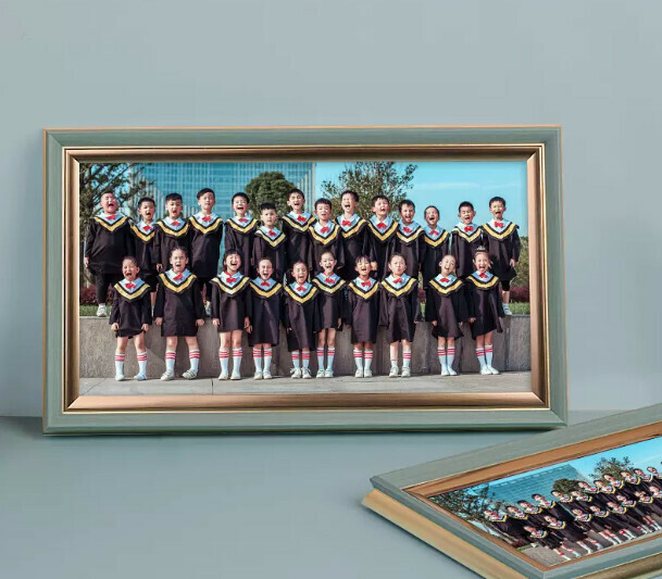 Popular rectangular graduation photo frame (turquoise blue A4 [can hold 21*29.7 cm])