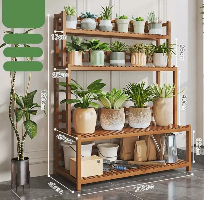 Hot push floor-standing flower stand (four layers 100 brown)