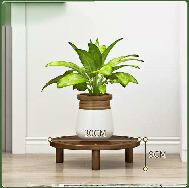Hot Recommended Removable Plant Flower Tray Base Flower Stand (Rounded Corner Tray Brown)