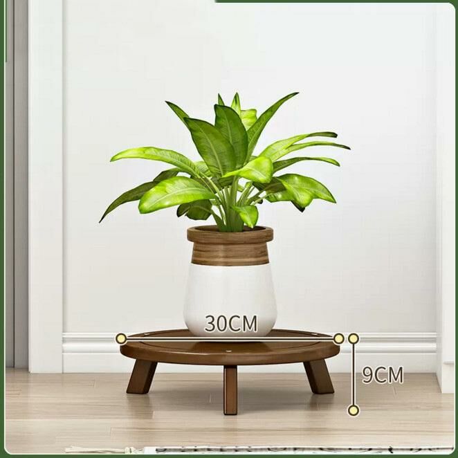 Hotly recommended removable plant flower tray base flower stand (square corner tray brown)