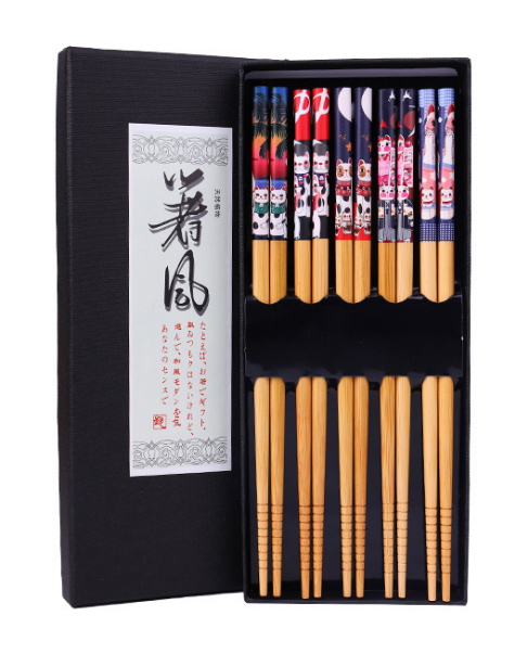 新款筷子禮盒裝（招財貓竹筷）