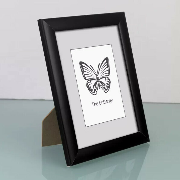 Hot selling solid wood photo frame table (black, 5 inches [8.9*12.7]CM)