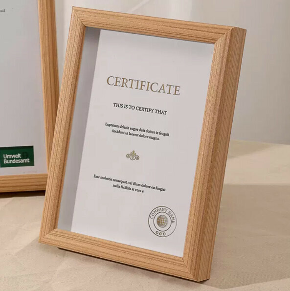 Hot selling solid wood certificate frame (wood grain color 4K [inner diameter 38*53 cm] wall hanging)