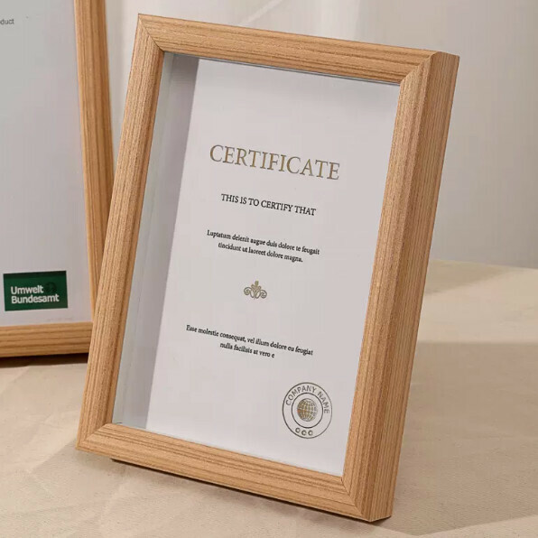 Hot selling solid wood certificate frame (wood grain color hollow tax [inner diameter 29*42 cm] wall hanging)