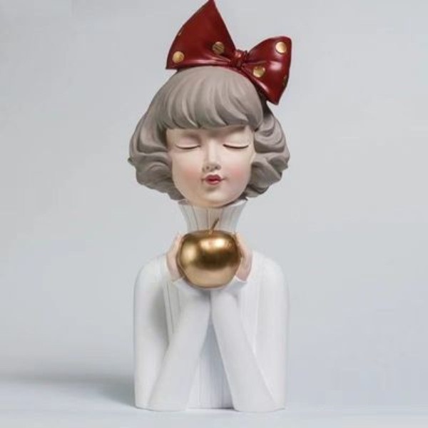 Popular bow girl ornaments (Peaceful Girl-White)