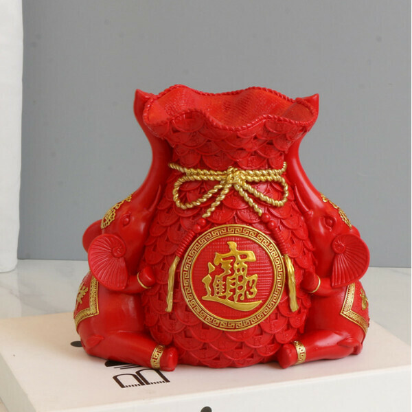 Popular flower arrangement lucky bag ornaments (red)