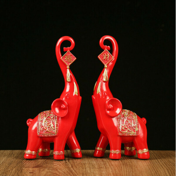 Popular object resin handicraft ornaments (luck and wealth object - red)