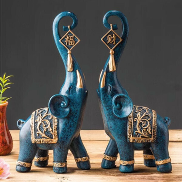 Popular object resin handicraft ornaments (luck and wealth object-dotted blue)