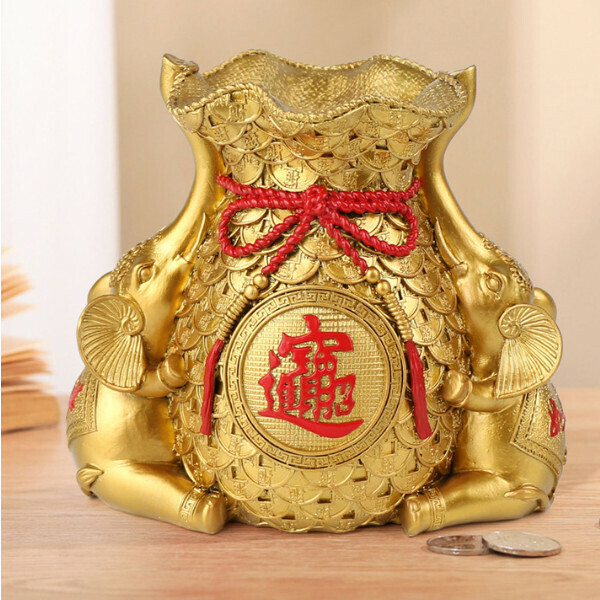 Popular flower arrangement lucky bag ornaments (gold)