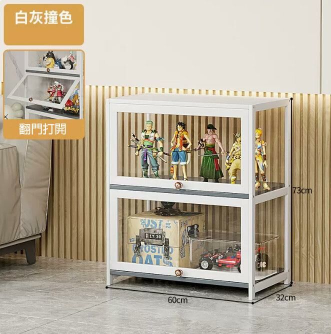 爆款手辦透明展示櫃（全透明 2層60cm長）