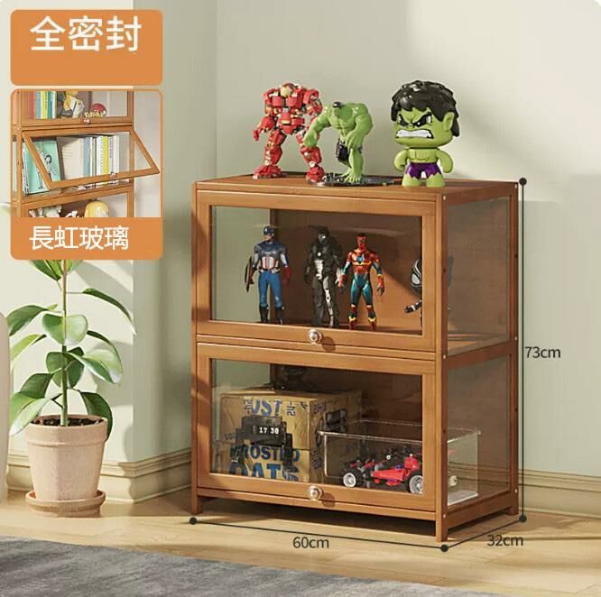 爆款手辦透明展示櫃（透明 2層60CM長）