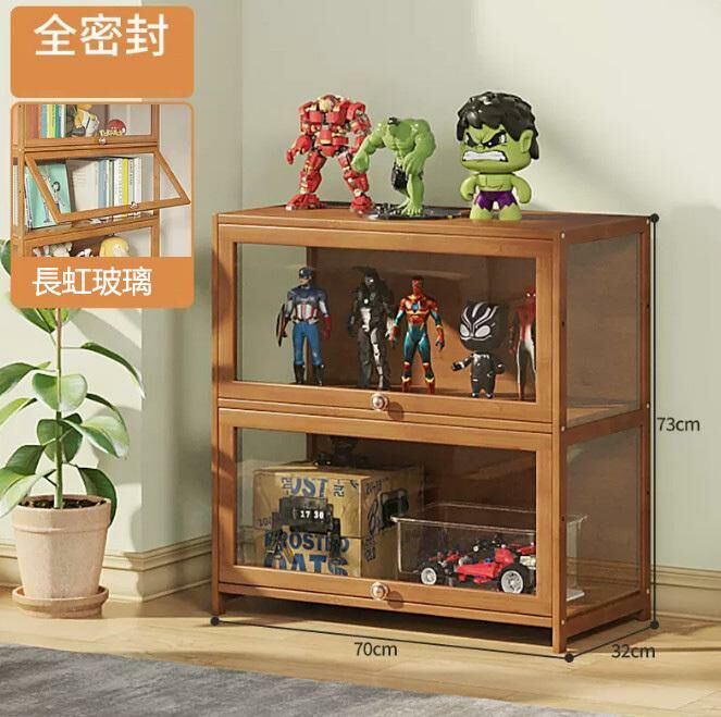 爆款手辦透明展示櫃（透明 2層70CM長）