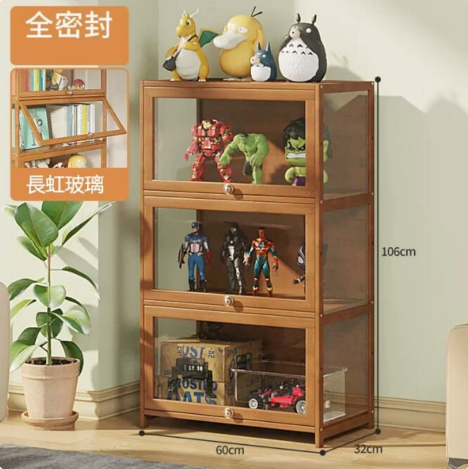 爆款手辦透明展示櫃（透明 3層60CM長）