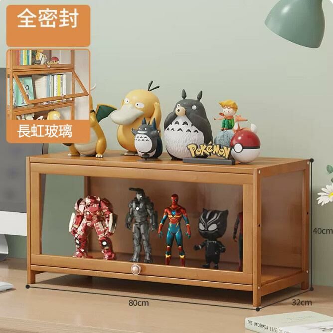 爆款手辦透明展示櫃（透明 1層80CM長）