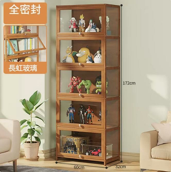 爆款手辦透明展示櫃（透明 5層60CM長）
