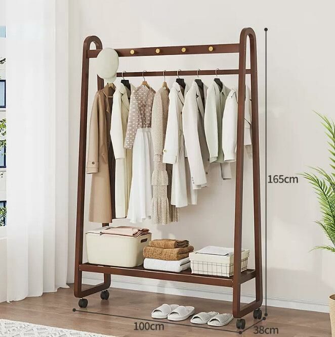New coat rack (walnut color 100 models - with wheels)