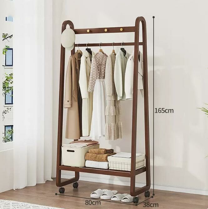 New coat rack (80 models in walnut color - with wheels)