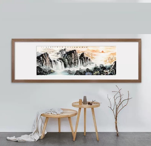 新款書法工筆字國畫裝裱框（棕褐色 A4【21*29.7cm】）
