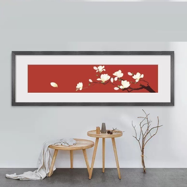 新款書法工筆字國畫裝裱框（黑色 可放【96*52cm】）