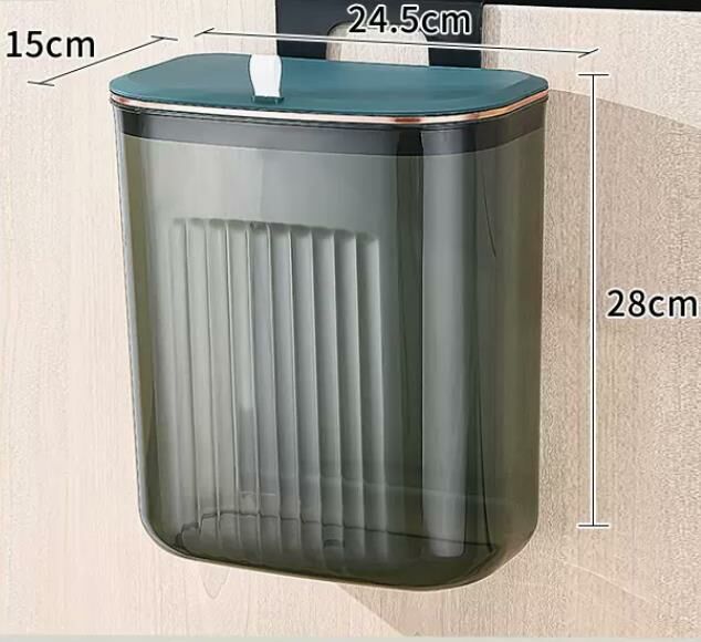 熱賣家用帶蓋垃圾桶（透綠【大號】） 