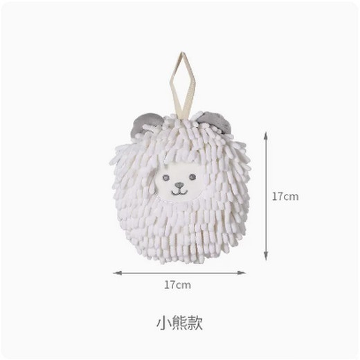 Hot selling hanging quick-drying kitchen hand towel (white bear-hand ball)