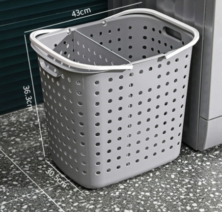 Hot Selling Storage Basket (Sky Gray-Round Hole Model [Upgraded with Partition])