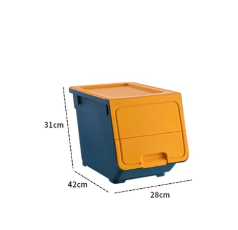 Hot selling storage box (dark bird blue [42*31*28cm] with wheels)