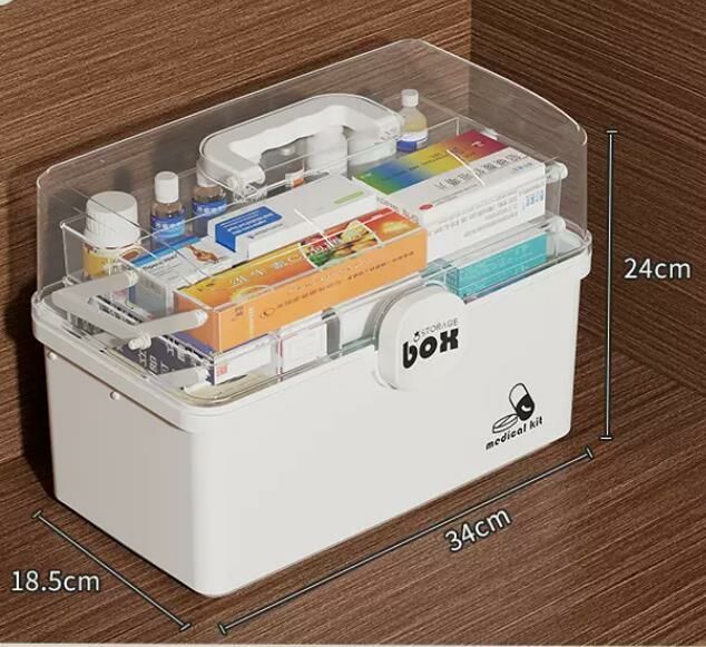 熱賣【中號-白色】醫藥箱 藥物整理盒 小藥品收納櫃  