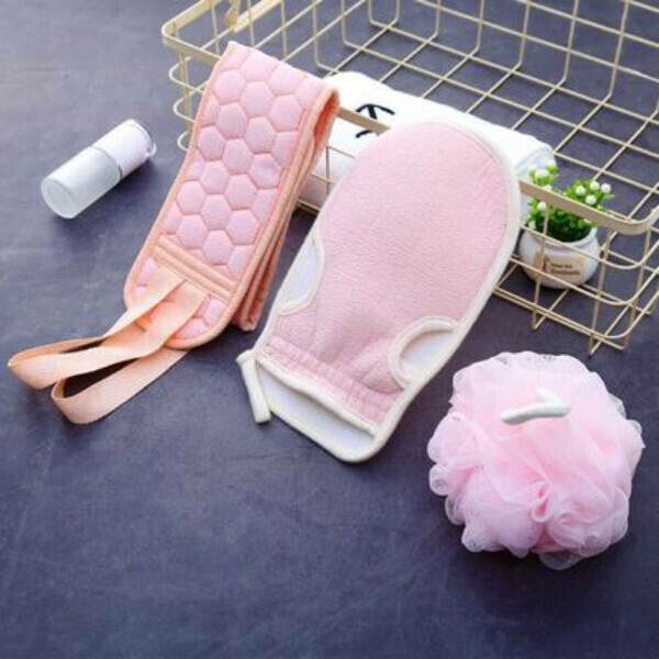New style (3-piece set) bath towel set (pink)
