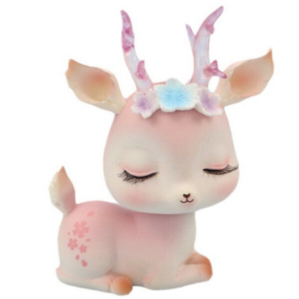 Popular Nordic style deer ornaments (7A pink bobble head deer)