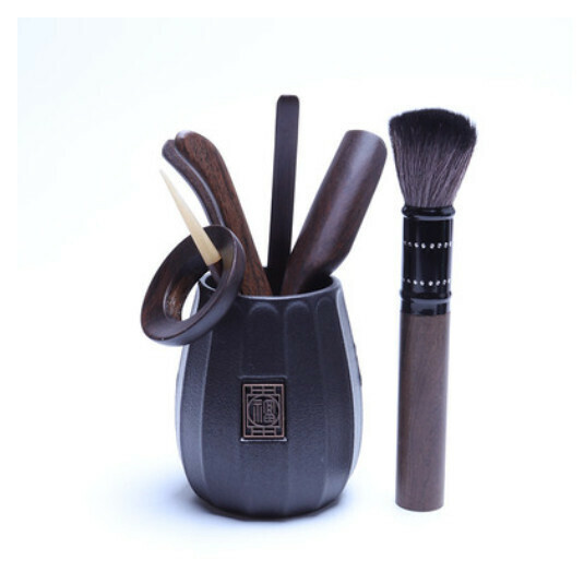 Hot recommendation: Liujunzi Tea Making Tools, Tea Knife, Needle Clamp, Tea Ceremony Accessories [Fu Dao Black Sandalwood]