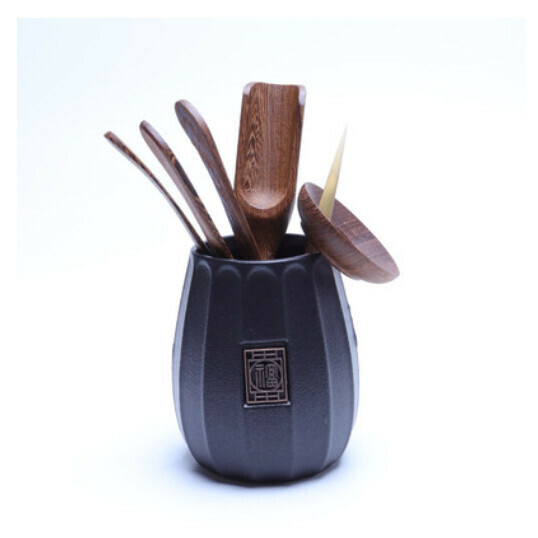 熱推六君子泡茶工具茶刀針夾茶道配件【福道雞翅木】