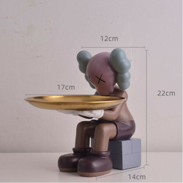 Hot recommended creative storage tray ornaments (violent bear tray-coffee color)