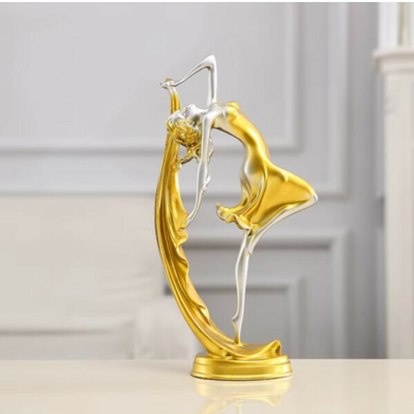 Hotly recommended dancing girl accessories (large dancing girl-gold 18*7.5*32.5CM)