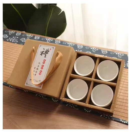 熱推定窯西施壺功夫茶具【定窯白杯子4個送禮盒】