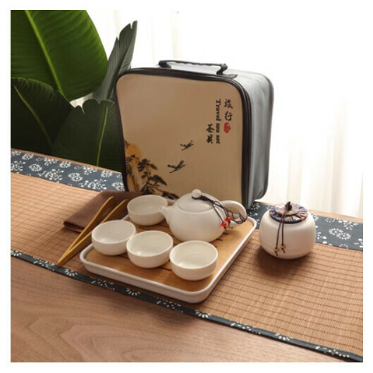 熱推定窯西施壺功夫茶具【西施壺白10件套巾夾布盤布包】