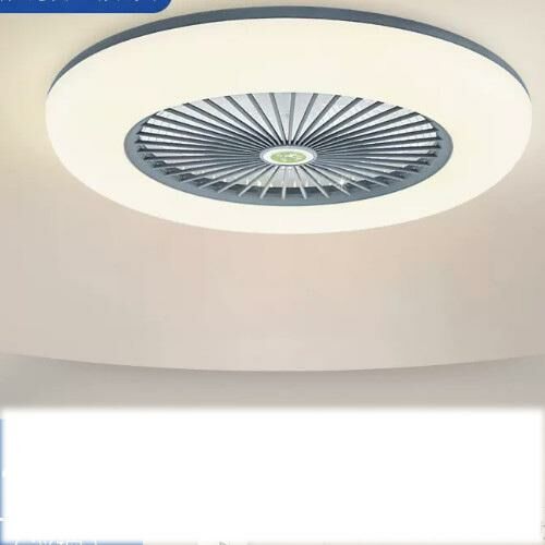 爆款隱形風扇吸頂電風扇吊燈（A款深藍色-無極調光-遙控+智能款）