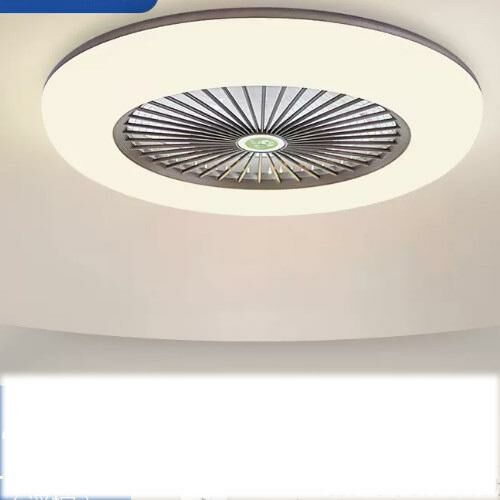 爆款現代吸頂電風扇吊燈（A款咖啡色-無極調光-遙控+智能款）