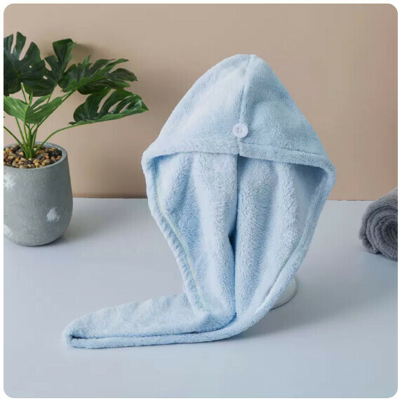 New super absorbent dry hair shower cap (blue)