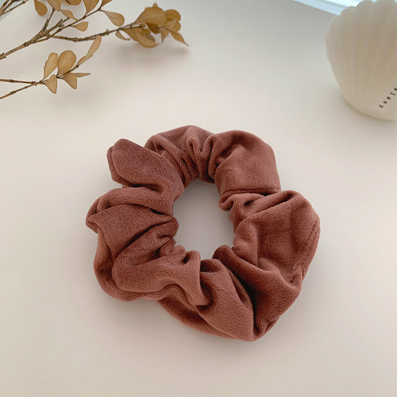 熱推時尚發圈發飾(豆沙色）