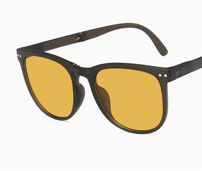 Hot recommended foldable anti-UV sunglasses for women (Specification: Amber Coffee)