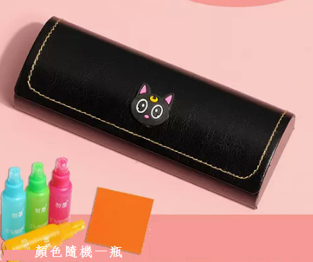 Hot recommendation storage cute box for myopia glasses case (specifications: Pihei-little moon cat + free lens cloth and care agent)