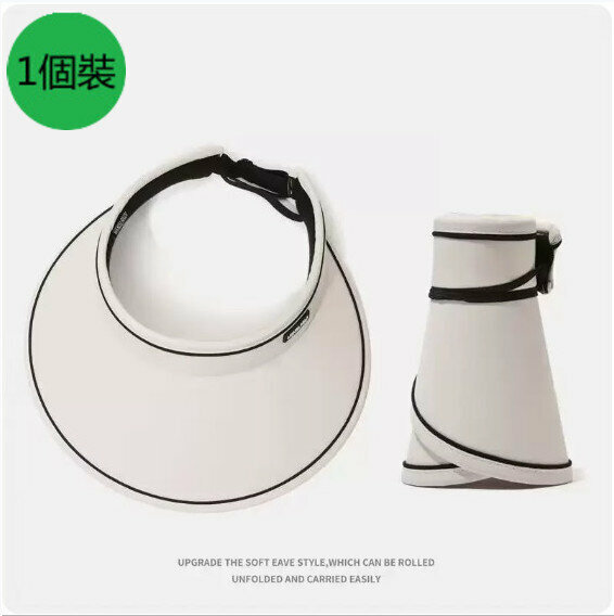 Hot summer foldable empty top sun protection hat (off-white)