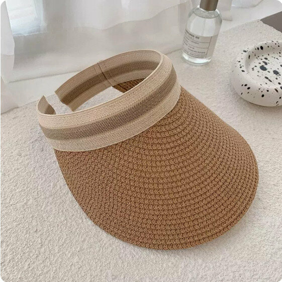 Hot summer sun hat (coffee color)