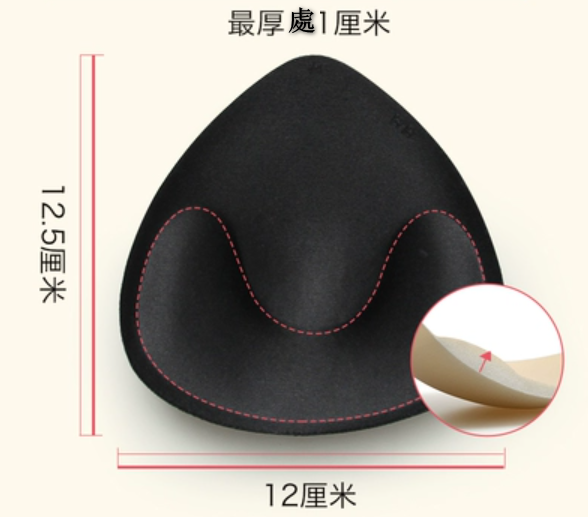 熱推超薄聚攏運動內衣墊（05款黑色【3對】）
