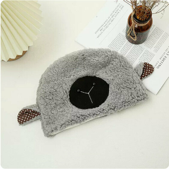Hotly recommended winter plush thickened lamb warm pullover hat (grey) [One size fits all: 54-58cm]