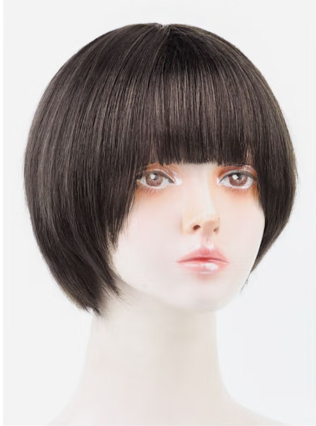 Hot recommendation: 1 piece wig for short straight hair (natural color) (specification: length about 28CM)