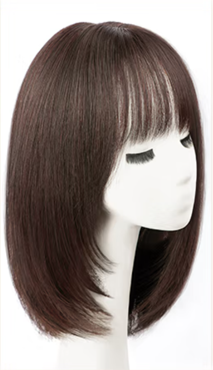 Hot recommendation: 1 pack of French bangs collarbone hair (mocha brown) (specifications: 30CM/35CM/40CM) (please contact customer service to confirm the delivery size after placing the order)