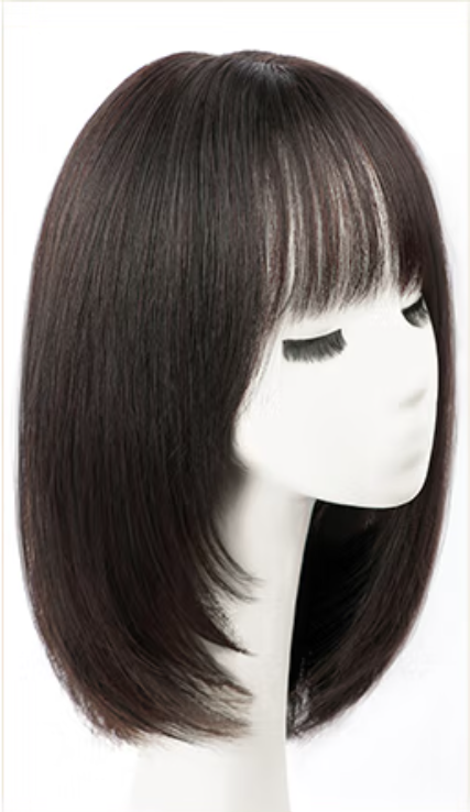 Hot recommendation: 1 pack French bangs clavicle hair (natural black) (Specifications: 30CM/35CM/40CM) (please contact customer service to confirm the delivery size after placing the order)