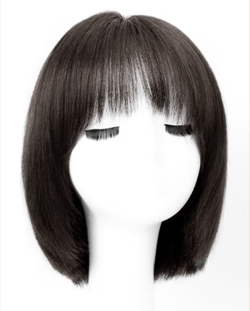 Hot recommendation: 1 pack of first love-looking age-reducing bob wig (natural color/mocha brown) (specification: length about 30CM) (please contact customer service to confirm the delivery color after placing the order)